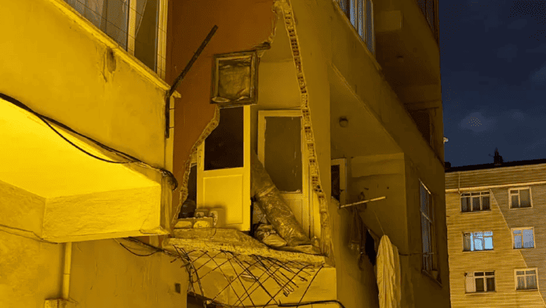 Balkon çöktü,